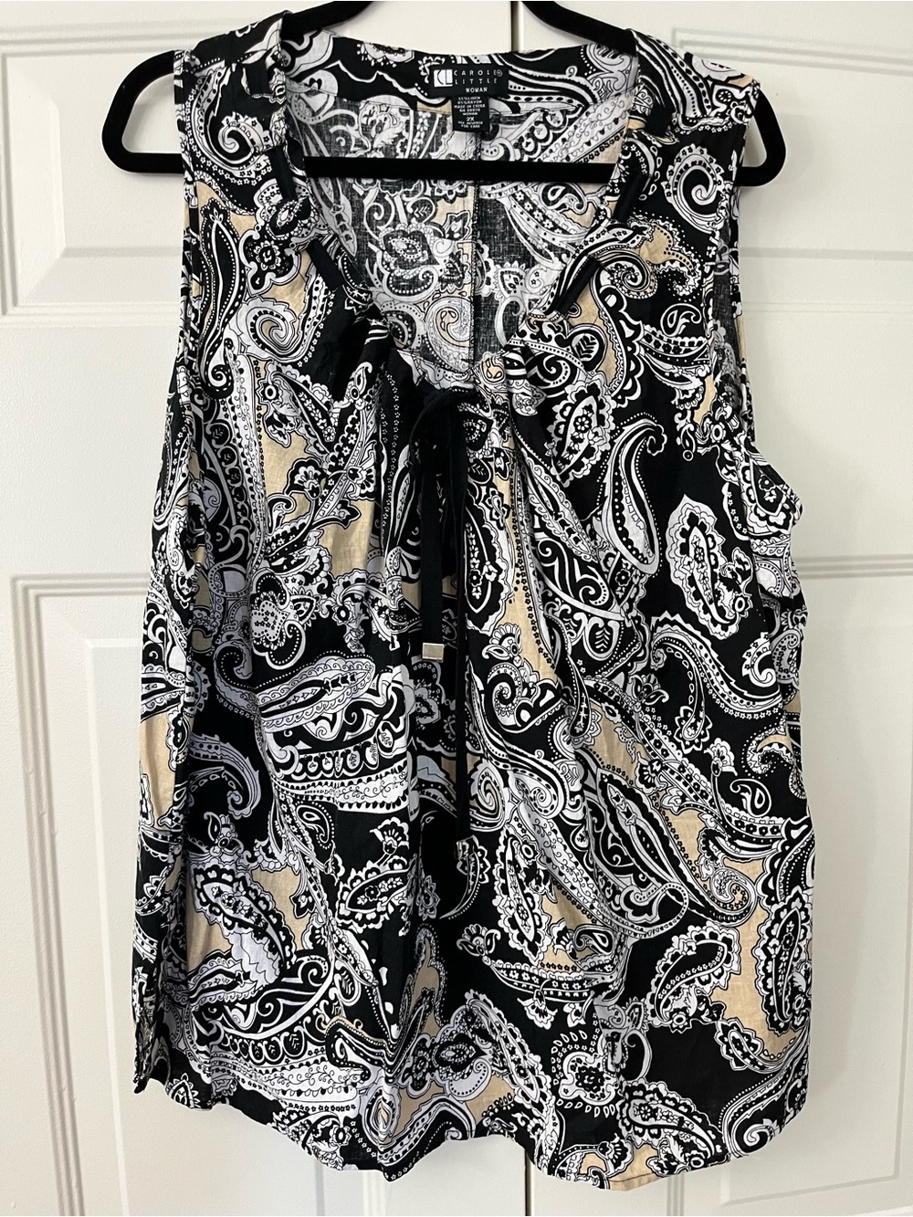 Carole Little Linen Blend Sleeveless